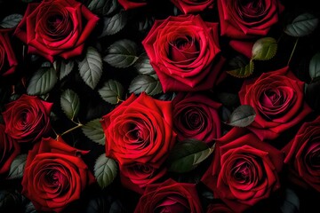 Immerse yourself in the language of love with a royalty image that captures the enchanting allure of a red rose background, creating a visually striking and romantic composition.