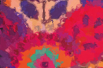 Oil painting of flowers and various flowers, chrysanthemums, roses, peonies, beautiful wedding illustrations