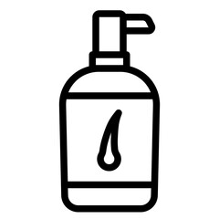 Shampoo for hair care icon