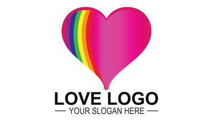 Valentine logo or Heart logo or icon. Love logo design.