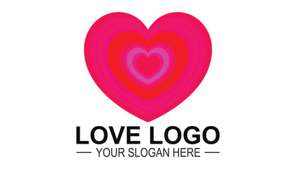 Valentine logo or Heart logo or icon. Love logo design.