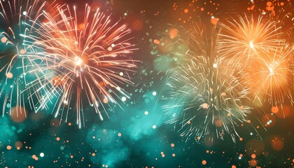 Happy New Year fireworks background