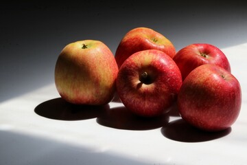 Organic Red Apples in natural light.