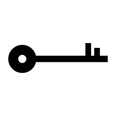 Black Key Icon in trendy flat style isolated on white background. Key symbol for your web site design, app, UI. Vector illustration.Key. monochrome icon. key to success