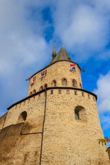Fototapeta na wymiar View of Vianden castle in Luxembourg