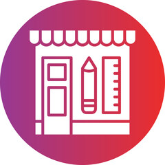 Stationery Shop Icon Style