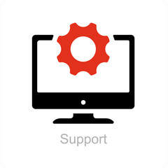 support and service icon concept