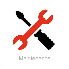 maintenance and support icon concept