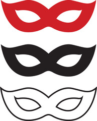 Mask icon. thief mask with eye slit symbol. Superhero, Masquerade, Hidden villain, anonymous signs, vector illustration