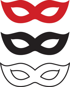 recommend clip art: Mask icon. thief mask with eye slit symbol. Superhero, Masquerade, Hidden villain, anonymous signs, vector illustration