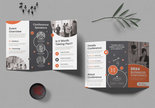 Conference Trifold Brochure Template