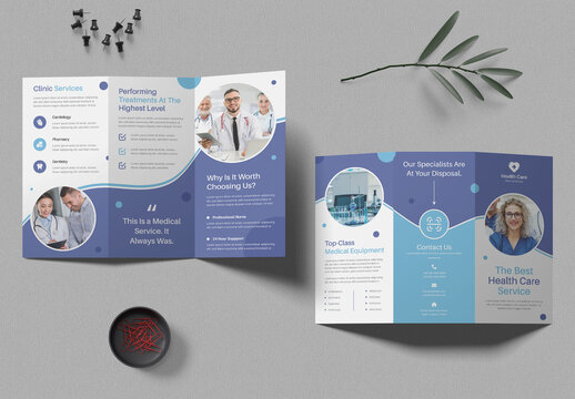 Health Care Trifold Brochure Template