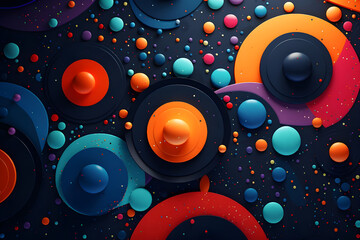Colorful abstract background with circles - Ai Generated