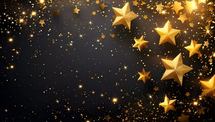 Party background with golden stars