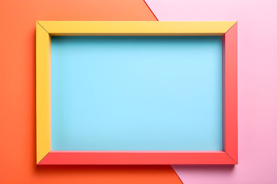 Color Frame on Solid Background - Ai Generated