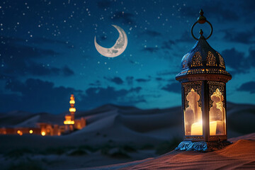 Fototapeta premium ramadan Kareem, Ramadan crescent moon, Eid Mubarak Islamic festival social media banner and Eid Mubarak Post Template, islam