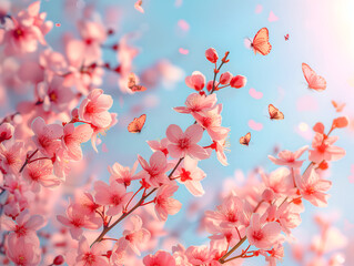 pink cherry blossoms, blossom in spring