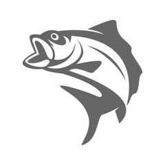 Fish icon logo design