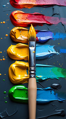 Brush Strokes of Color Seven Paint Palette