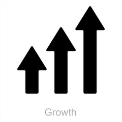 Growth and diagram icon concept