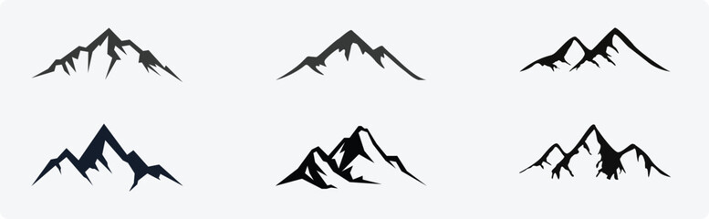 mountain icon set, Mountain vector EPS 10 - obrazy, fototapety, plakaty