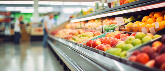 Abstract blur image of Shopping mall with bokeh for background usage