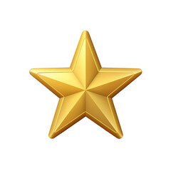 Obraz premium Shining Gold Star Isolation on Clear Canvas