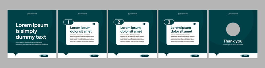 simple carousel or microblog template for social media posts © Rozin