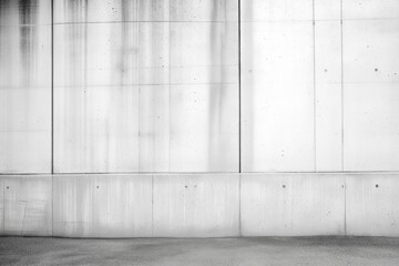 A grayscale image of a minimalist urban concrete wall with subtle textures and patterns, suitable for backgrounds or graphic design elements, background with a place for text