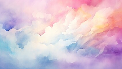 A watercolor background made of colorful paint