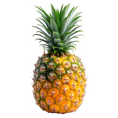 Pineapple in Focus, Cut Out on a Transparent Canvas