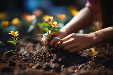 planting a garden for fun spring activities professional photography