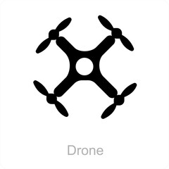 Drone and technology icon concept