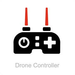 drone controller and technology icon concept