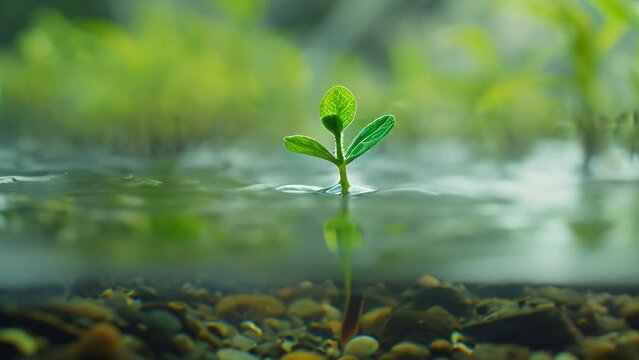 plant it half submerged in water