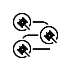 Black solid icon for legal process