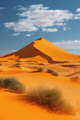 Fototapeta na wymiar Brown sand texture of Sand dunes in Empty Desert, vertical background
