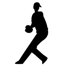 Baseball Players set flat illustrations