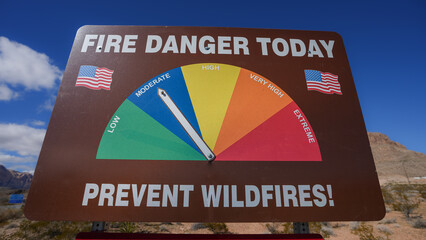 fire danger today sign