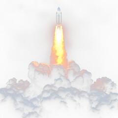 spaceship Rocket launch effect motion