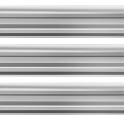 Aluminium profile for windows and doors manufacturing. Structural metal aluminium shapes. Aluminium profiles texture for constructions isolated on white background.