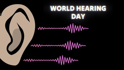 World Hearing Day 3rd March Animated 4K Motion Graphic | National Hearing Day WHO