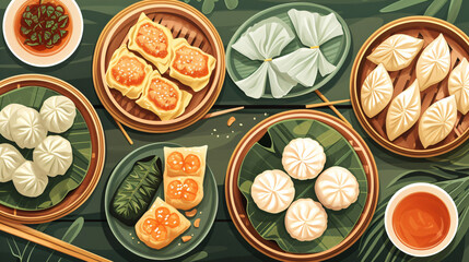 Illustration of dumplings