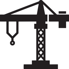 Construction Crane Icon - obrazy, fototapety, plakaty