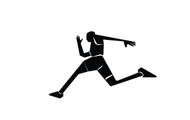Fototapeta na wymiar Male runner. Male runner logo isolated. white background