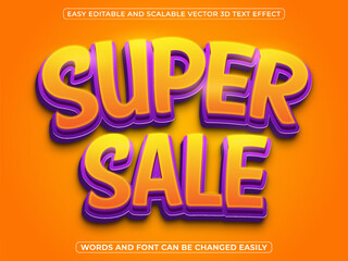 Vector text effect super sale
