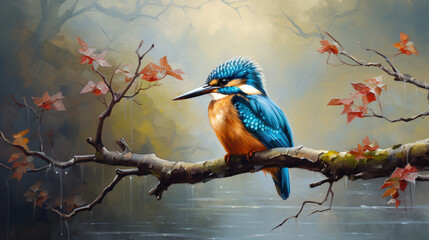 kingfisher on a branch