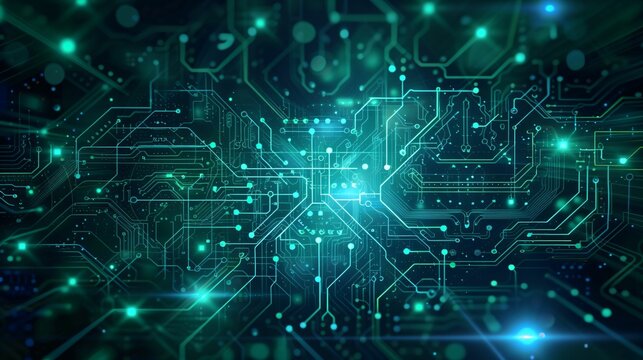 composants informatiques et technologie d'intelligence artificielle, arri&egrave;re plan graphique, ia g&eacute;n&eacute;rative 