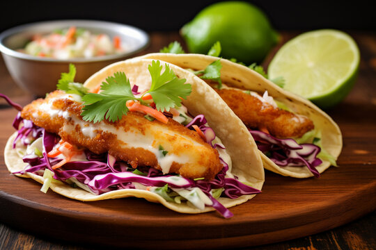 Baja Style Fish Tacos with Cabbage Slaw Collection