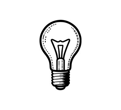  light bulb hand drawn vector graphic